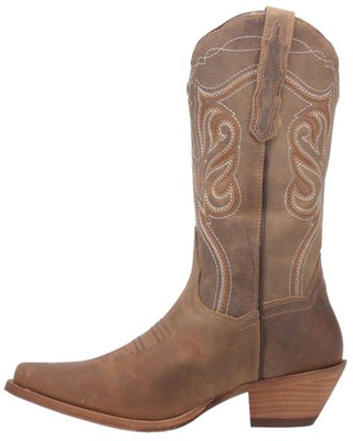 Pre-owned Dan Post Women's Karmel Western Boot - Snip Toe - Dp80051 6 M In Brown