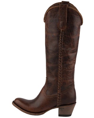 Pre-owned Lane Women's Plain Jane Western Boot - Round Toe - Lb0350i In Brown