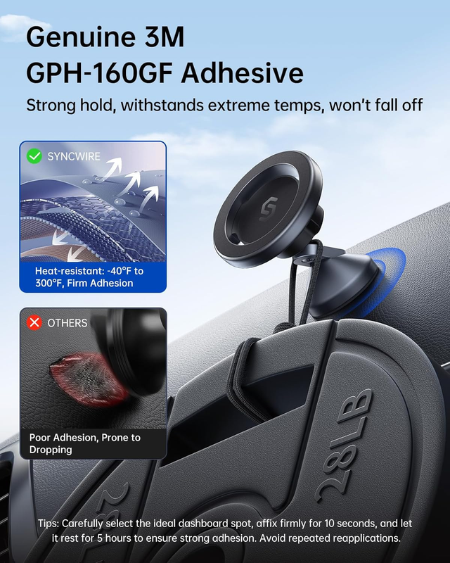 for MagSafe Car Mount - 360 Rotation Magnetic Phone Holder for Car Dashboard, St