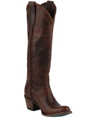 Pre-owned Lane Women's Plain Jane Western Boot - Round Toe - Lb0350i In Brown