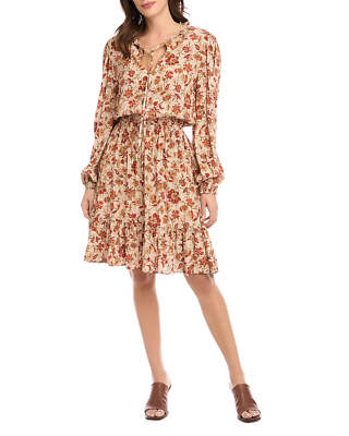 Karen Kane Printed Long Sleeve Tiered Dress 1B 2316