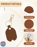 Aecsze 2 Pcs Leather Car Key Cover, Key Covers for Car Keys, Broken Key Protector with Iron Key Ring, Vintage PU Leather Key Sleeve for Men and Women, Key Holder Replacement(Brown＋Black)