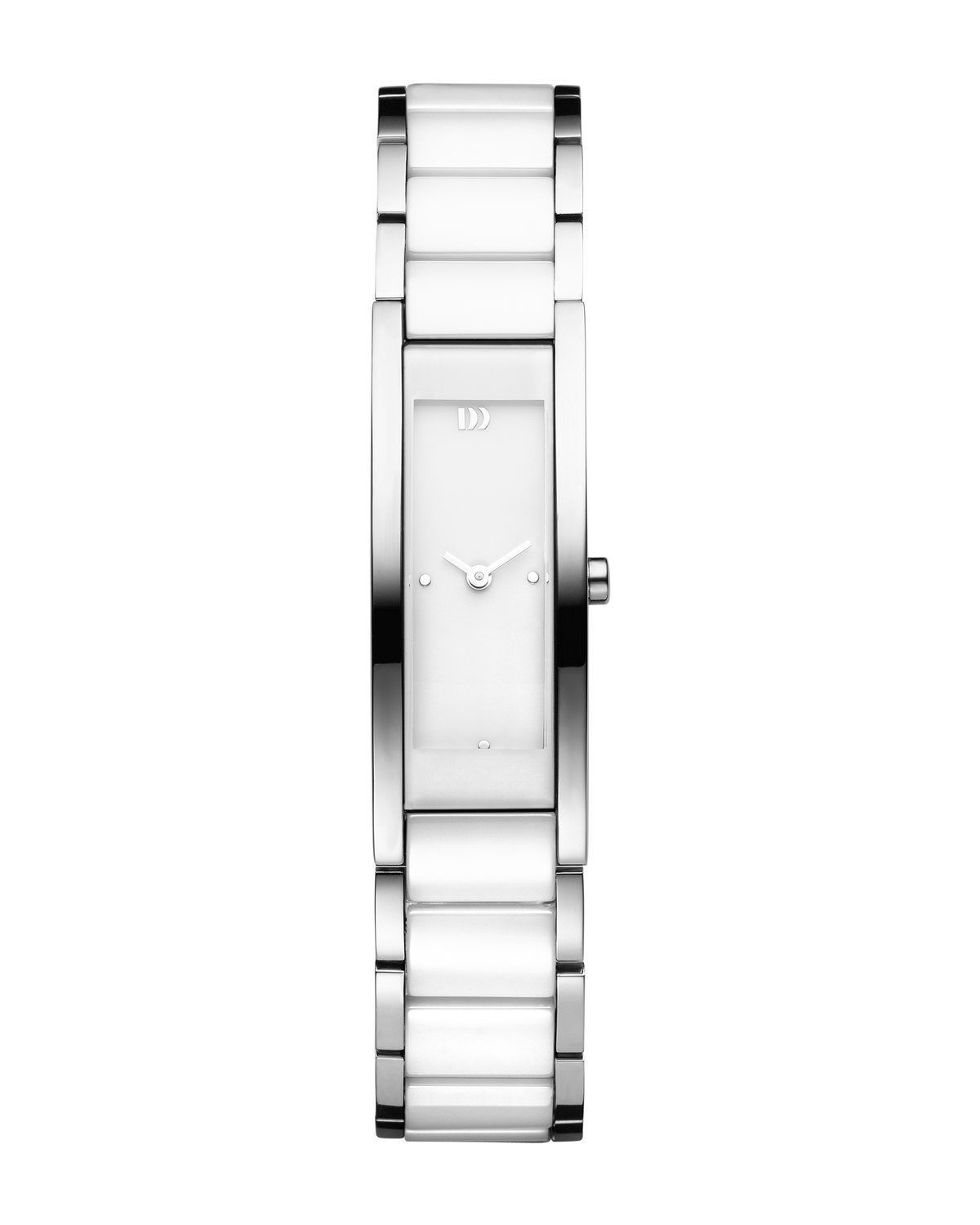 Pre-owned Danish Design Iv62q968 White Dial Ceramic/stainless Steel Quartz Women's Watch