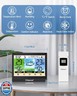 Geevon Weather Stations Wireless Indoor Outdoor Thermometer Hygrometer with Dew Point, Heat Index, Touch LCD Display Digital Weather Thermometer with Alarm Clock and Adjustable Backlight