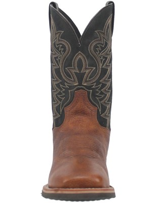 Pre-owned Dan Post Men's Boldon Western Performance Boot - Broad Square Toe Brown 7.5 D