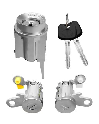 Ignition Switch Lock Key and Front Door Lock Cylinder Set Fit Toyota Tacoma99-04