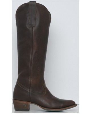Pre-owned Lane Women's Plain Jane Tall Western Boot - Round Toe - Lb0546i In Brown