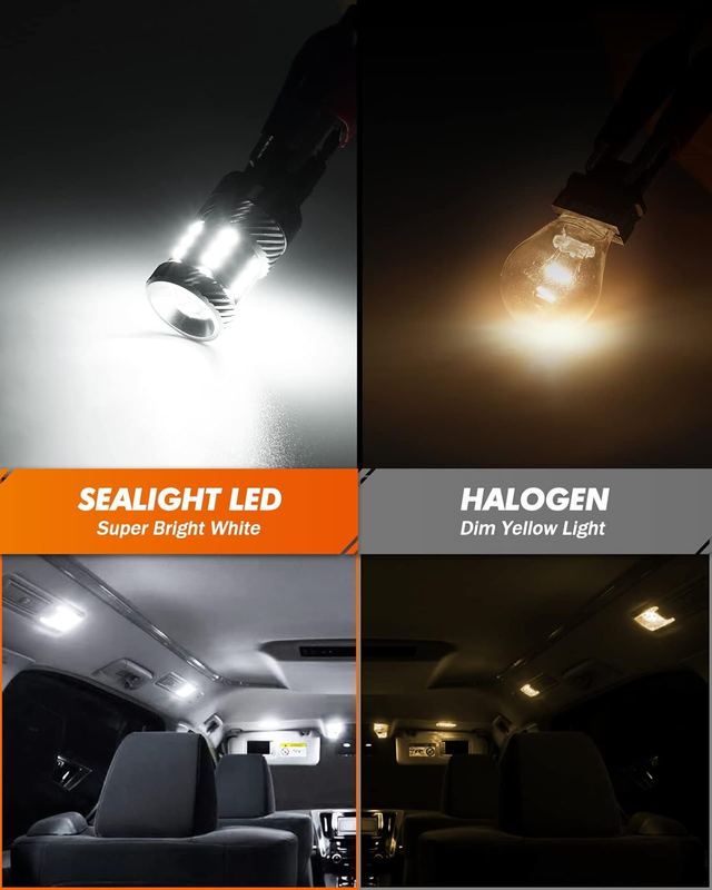2024 Upgraded 3157 LED Bulbs, 6000K Xenon White 3600 Lumens Super Bright 3157 LE