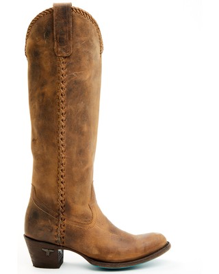 Pre-owned Lane Women's Plain Jane Western Boot - Round Toe - Lb0350a In Brown