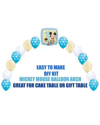 Baby Mickey Mouse 1st Birthday Balloons Mickey Party Decorations Cake Table 