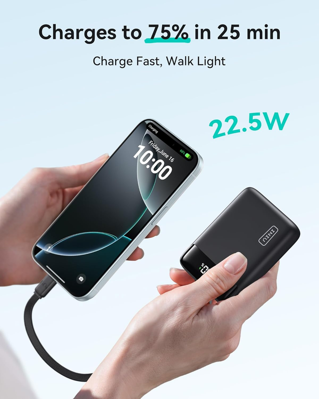 20000mAh Power Bank, Smallest Portable Charger, Fast Charging 22.5W PD 3.0+QC 4.