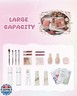 Narwey Birthday Gifts for Teen Girls Kids Women Personalized Initial Checkered Makeup Bag Pink Monogram Cosmetic Bag Trendy Stuff 6 8 10 11 12 13 14 16 18 Years Old Travel Toiletry Bag (Dusty Rose N)