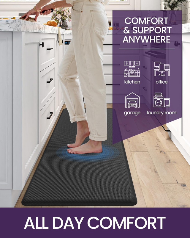 Kitchen Mats for Floor Anti Fatigue Standing Desk, 3/4 Inch Extra Thick Waterpro