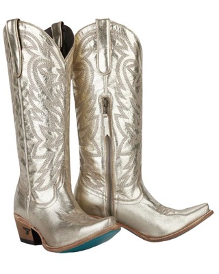 Pre-owned Lane Women's Smokeshow Metallic Tall Western Boot - Snip Toe - Lb0526g