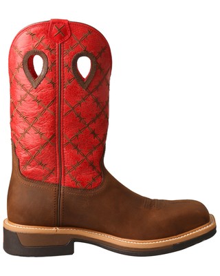 Pre-owned Twisted X Men's Lite Western Work Boot - Alloy Toe - Mlca005 In Brown