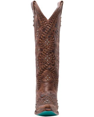 Pre-owned Lane Women's Cossette Western Boot - Snip Toe - Lb0469a In Brown