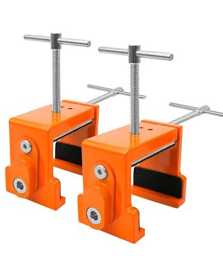 Adjustable Cabinet Clamps, Orange Face Frame Clamps for Installing Cabinets 2Pcs