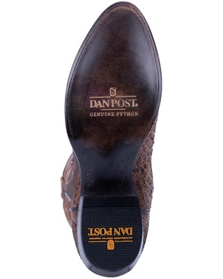 Pre-owned Dan Post Men's Manning Exotic Python Western Boot - Medium Toe - Dp3037 In Bay Apache
