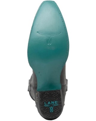 Pre-owned Lane Women's Cossette Studded Western Boot - Snip Toe - Lb0469e In Black