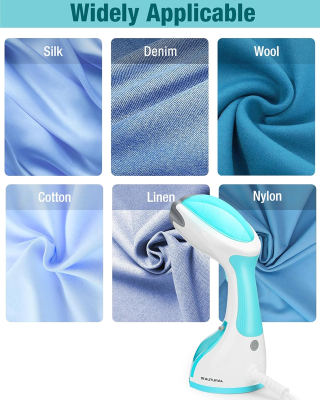 1200-Watt Handheld Steamer for Clothes, 30-Second Heat-up, 8.79-Ounce Water Tank