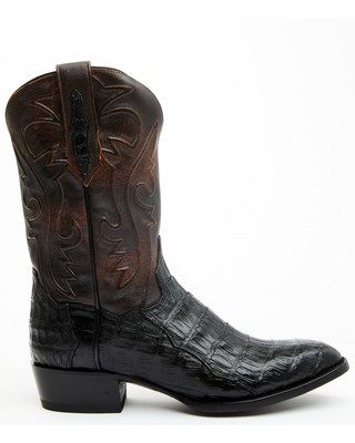 Pre-owned Dan Post Men's Exotic Caiman 12&quot; Western Boot - Medium Toe - Dp80501 In Black