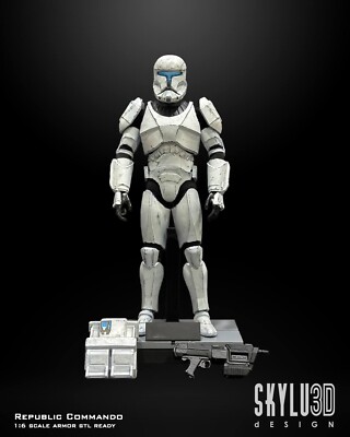 UNPAINTED 1:6 Scale Republic Commando Armor Set for 12'' customs