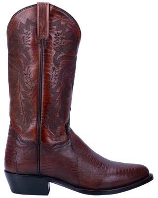 Pre-owned Dan Post Men's Winston Lizard Western Boot - Round Toe - Dp3051r In Brown