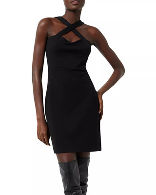 FRENCH CONNECTION Rafe Ponté Jersey Halter Dress 8B 1712
