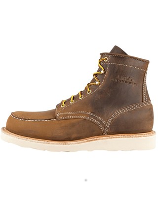 Pre-owned Whites Boot Men's 6&quot; Perry Lace-up Work Boot - Toe Brown 13 Ee