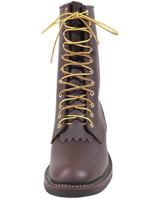 Pre-owned Whites White's Boot Men's Mule Packer 10&quot; Lace-up Work Boot - Round Toe - H7807 In Brown