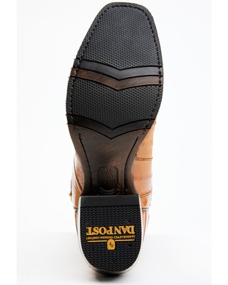 Pre-owned Dan Post Men's Camel Eel Exotic Western Boot - Square Toe - Dps699 In Brown