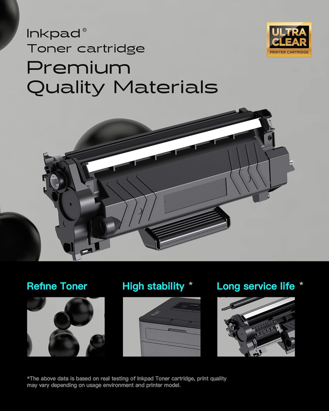 [with Chip] TN760 2PK Toner Cartridge Replacement for Brother High Yield TN-760