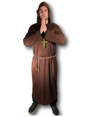 Adulti Uomo Monk Costume fra Tuck Medievale Brother Prete Costume Cervo