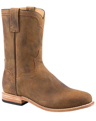 Pre-owned Stetson Men's Puncher Oiled Vamp Western Roper Boot Round Toe - 12-020-7605-3838 In Brown