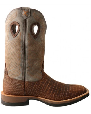Pre-owned Twisted X Men's Tech X Western Boot - Broad Square Toe - Mxw0003 In Brown