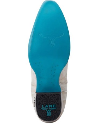 Pre-owned Lane Women's Destiny Western Boot - Snip Toe - Lb0547a 7 1/2 M In White