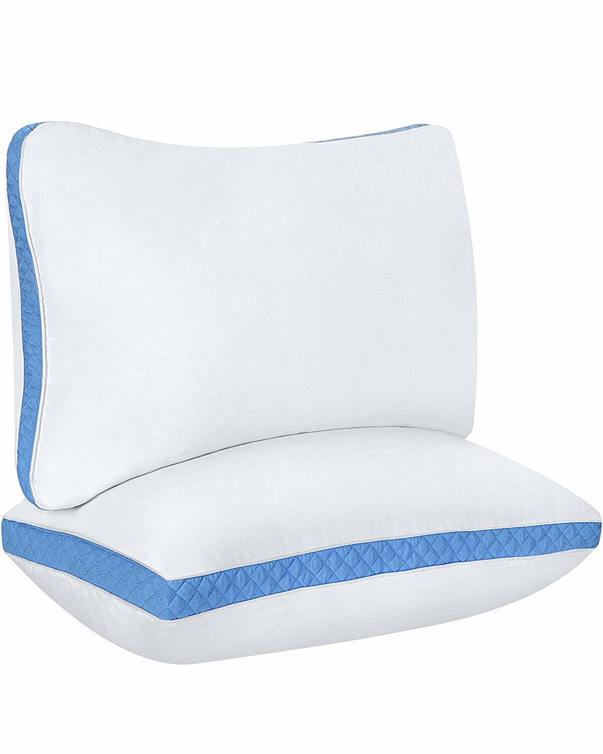 Utopia Bedding Gusseted Quilted Pillow 2 Pack Bed