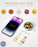 Weaninyiu Pill Box, 3 Compartment Portable Travel Medicine Box with Mirror, Compact and Cute, Fits in Purse and Pocket, Medicine and Vitamin Organizer (Sunflowers)