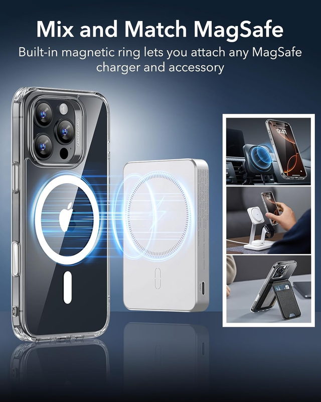 for iPhone 16 Pro Case, Camera Control, Compatible with MagSafe, Shockproof Mili