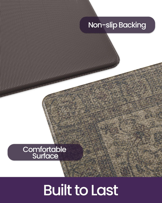 Kitchen Mats for Floor Anti Fatigue, 23x59 Long Runner Rug with Non Slip Back, C