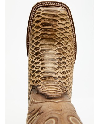 Pre-owned Dan Post Women's 12&quot; Faux Python Western Boot - Broad Square Toe - Dp4939 In Yellow