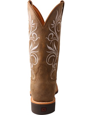 Pre-owned Twisted X Women's Top Hand Performance Boot - Broad Square Toe - Wth0012 In Brown