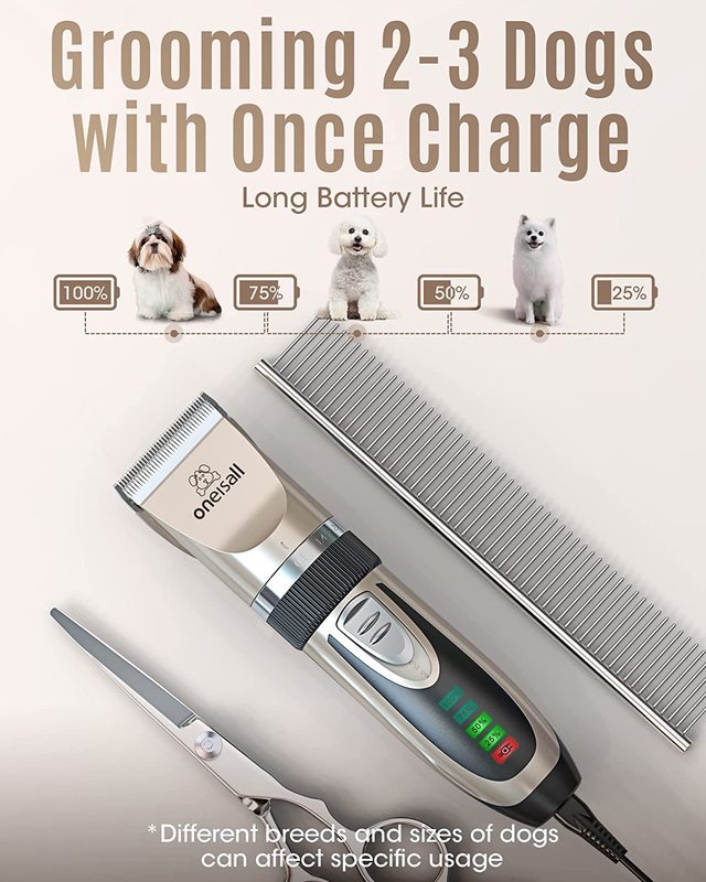 Professional title: " Low Noise Dog Clippers - Rechargeable 