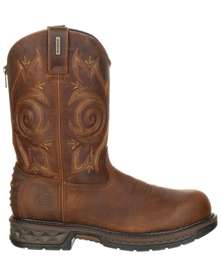Pre-owned Georgia Boot Men's Carbo-tec Lt Waterproof Work Boot - Composite Toe - Gb00239 In Brown
