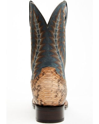 Pre-owned Dan Post Men's Templeton Exotic Snake Western Boot - Broad Square Toe - Dp4183 In Brown