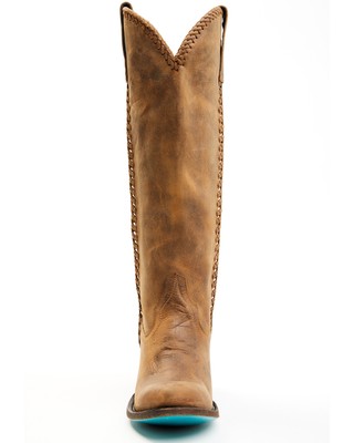 Pre-owned Lane Women's Plain Jane Western Boot - Round Toe - Lb0350a In Brown
