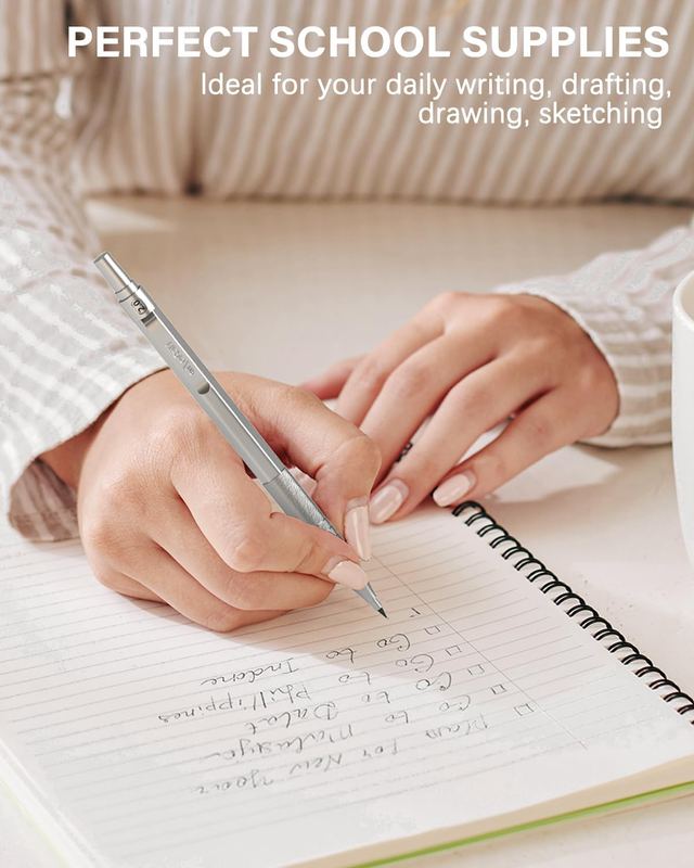 Nicpro 35PCS Metal Mechanical Pencils Set, Art Drafting Pencil 0.5, 0.7, 0.9 Mm 