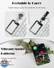 Uniclife Fashionable Sliding Badge Holder Mushroom Pattern Plastic Card Holder with Retractable Badge Reel Carabiner and Detachable Lanyard Vertical Card Protector for Office Worker Teacher Student