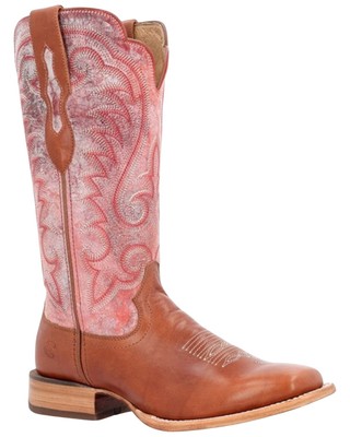 Pre-owned Durango Women's Arena Pro Western Boot - Broad Square Toe - Drd0454 In Red