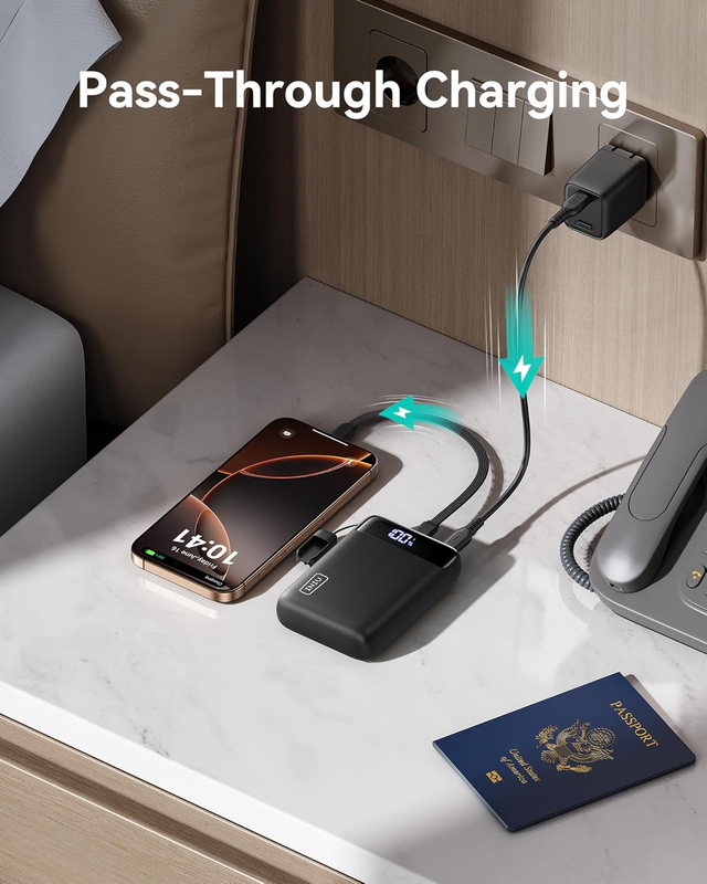 20000mAh Power Bank, Smallest Portable Charger, Fast Charging 22.5W PD 3.0+QC 4.